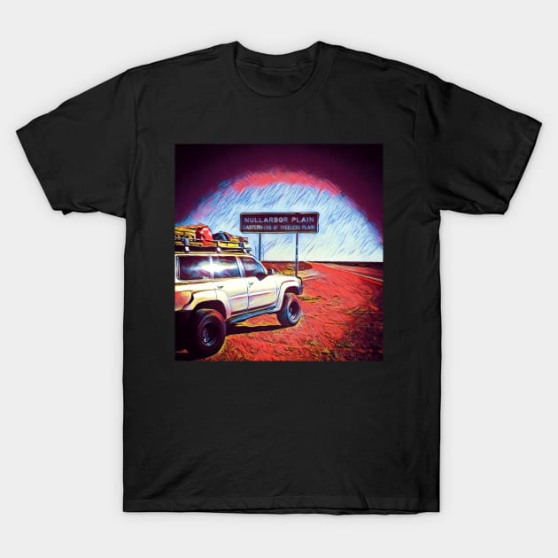 GU Patrol, Nullarbor Plain T-Shirt by ajdesignsau